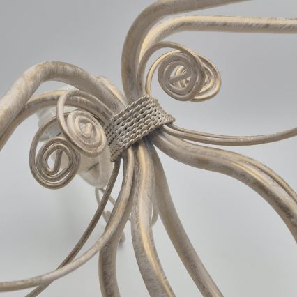 Luster na reťazi RETRO II 5xE27/60W/230V biela patina