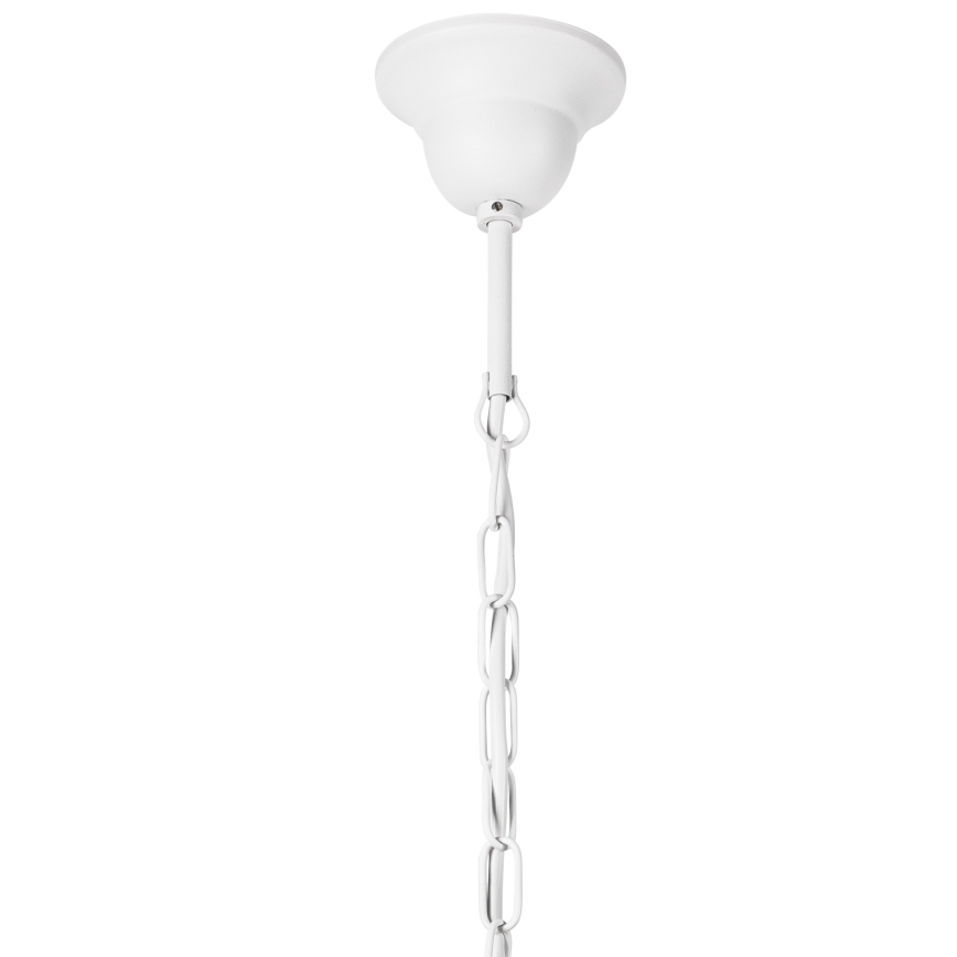 Luster na reťazi RETRO II 5xE27/60W/230V biely