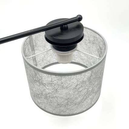 Luster na reťazi ROSA 5xE27/60W/230V čierna/šedá