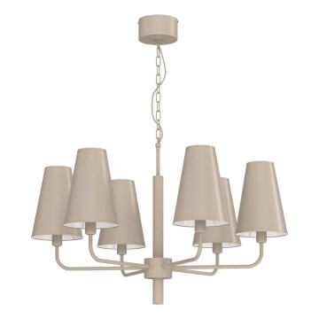 Luster na reťazi TORTOLA 6xE14/15W/230V béžový