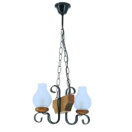 Luster na reťazi VELA 2xE14/40W/230V buk