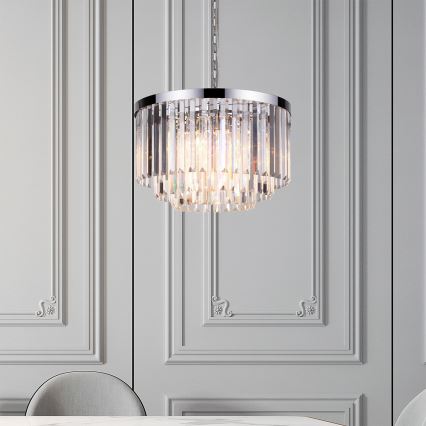 Luster na reťazi VETRO 5xE14/60W/230V lesklý chróm
