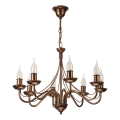 Luster na retiazke ANTON 8xE14/60W/230V bronzový