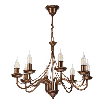 Luster na retiazke ANTON 8xE14/60W/230V bronzový