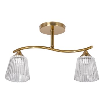 Luster na tyči 2xE14/60W/230V zlatá