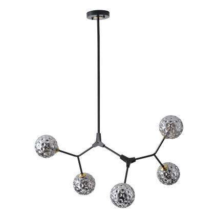 Luster na tyči 5xG9/15W/230V šedá