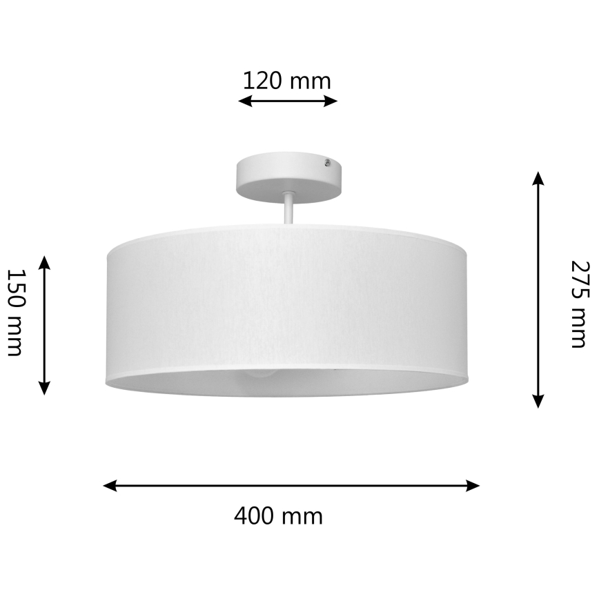 Luster na tyči ALBA 3xE27/15W/230V biela
