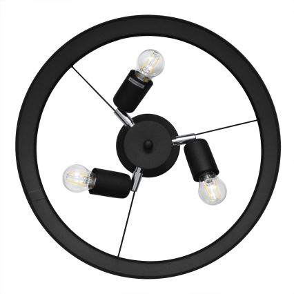 Luster na tyči ALBA 3xE27/15W/230V čierna