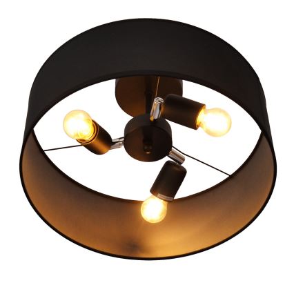 Luster na tyči ALBA 3xE27/15W/230V čierna