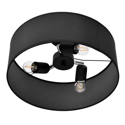 Luster na tyči ALBA 3xE27/15W/230V čierna