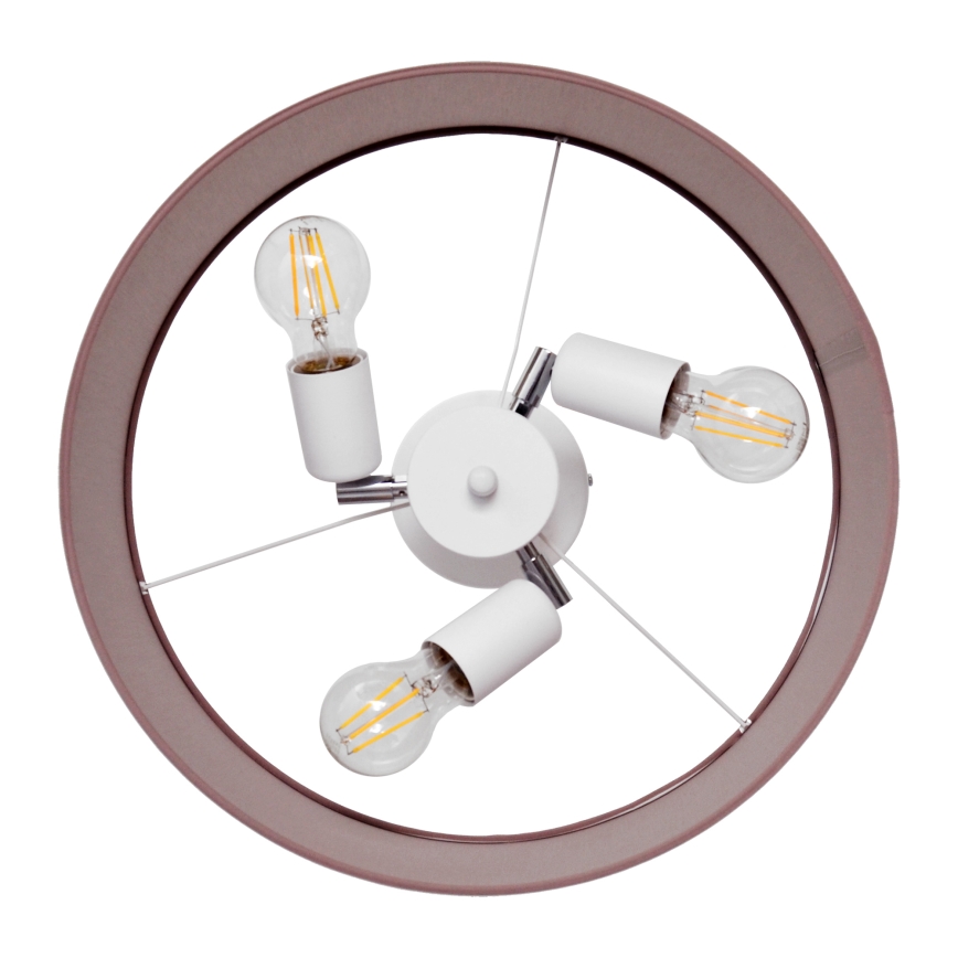 Luster na tyči ALBA 3xE27/15W/230V ružová