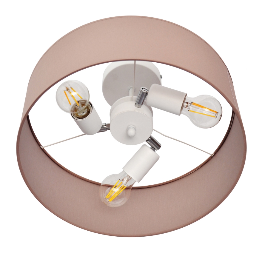 Luster na tyči ALBA 3xE27/15W/230V ružová