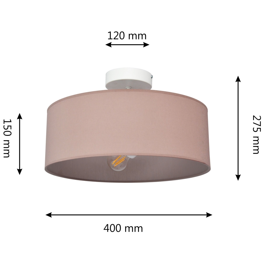 Luster na tyči ALBA 3xE27/15W/230V ružová