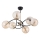Luster na tyči AURORA 6xE14/10W/230V čierna/zlatá