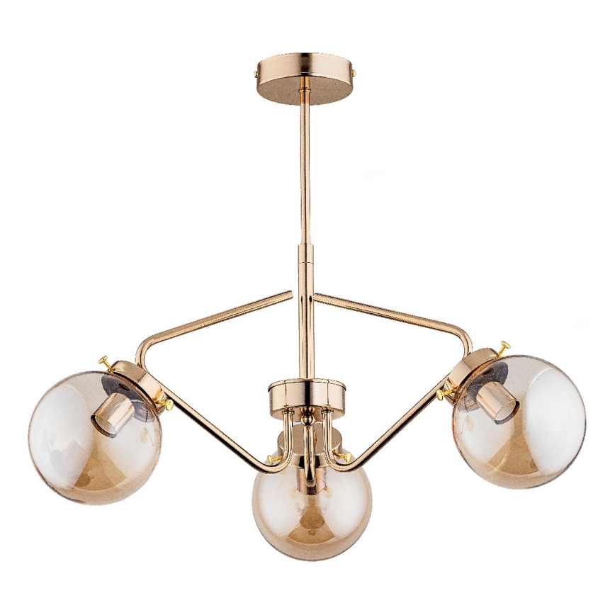 Luster na tyči BARSUM 3xE14/10W/230V zlatá