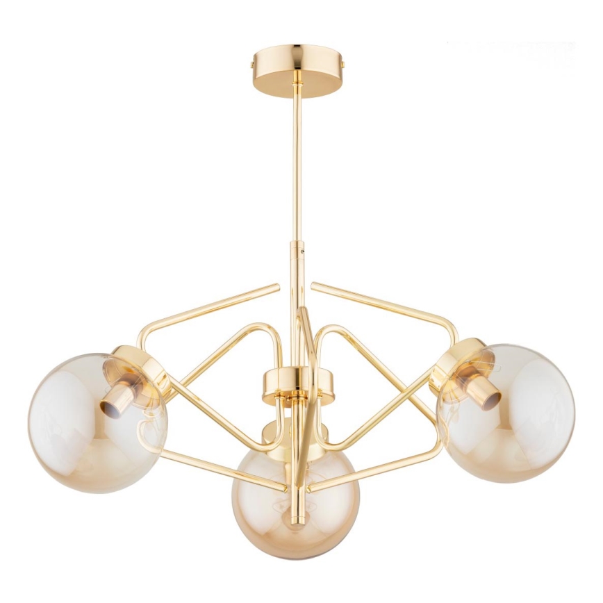 Luster na tyči BARSUM 3xE14/10W/230V zlatá