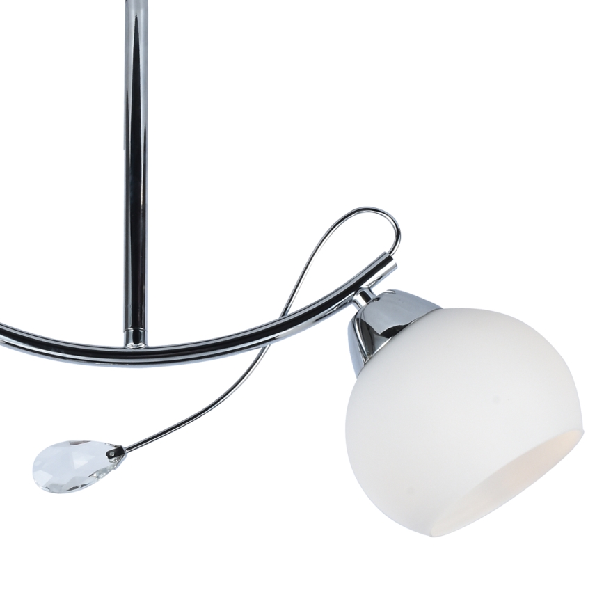 Luster na tyči CONNOR 2xE27/15W/230V lesklý chróm/biela