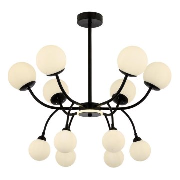 Luster na tyči DAISY 12xG9/10W/230V, čierny