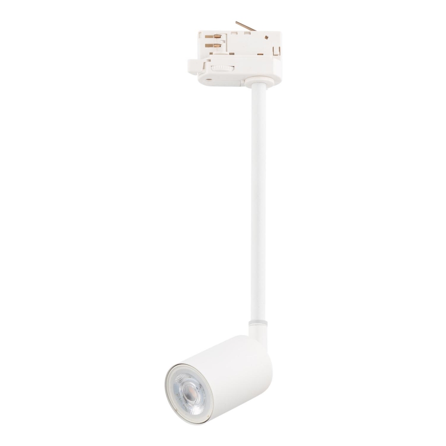 Luster na tyči do 3-fázového lištového systému TOP 1xGU10/8W/230V biela