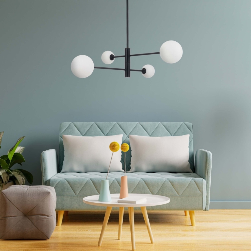 Luster na tyči DORADO 4xG9/40W/230V čierny