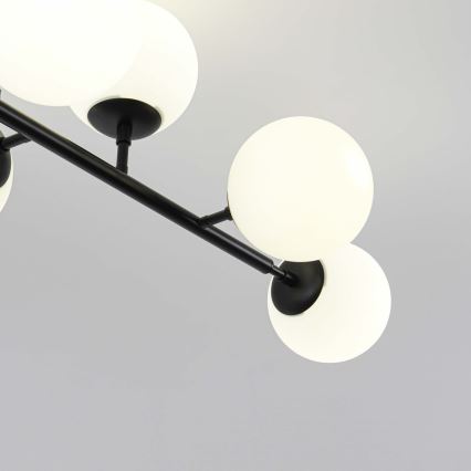 Luster na tyči DORADO 8xE14/40W/230V čierny