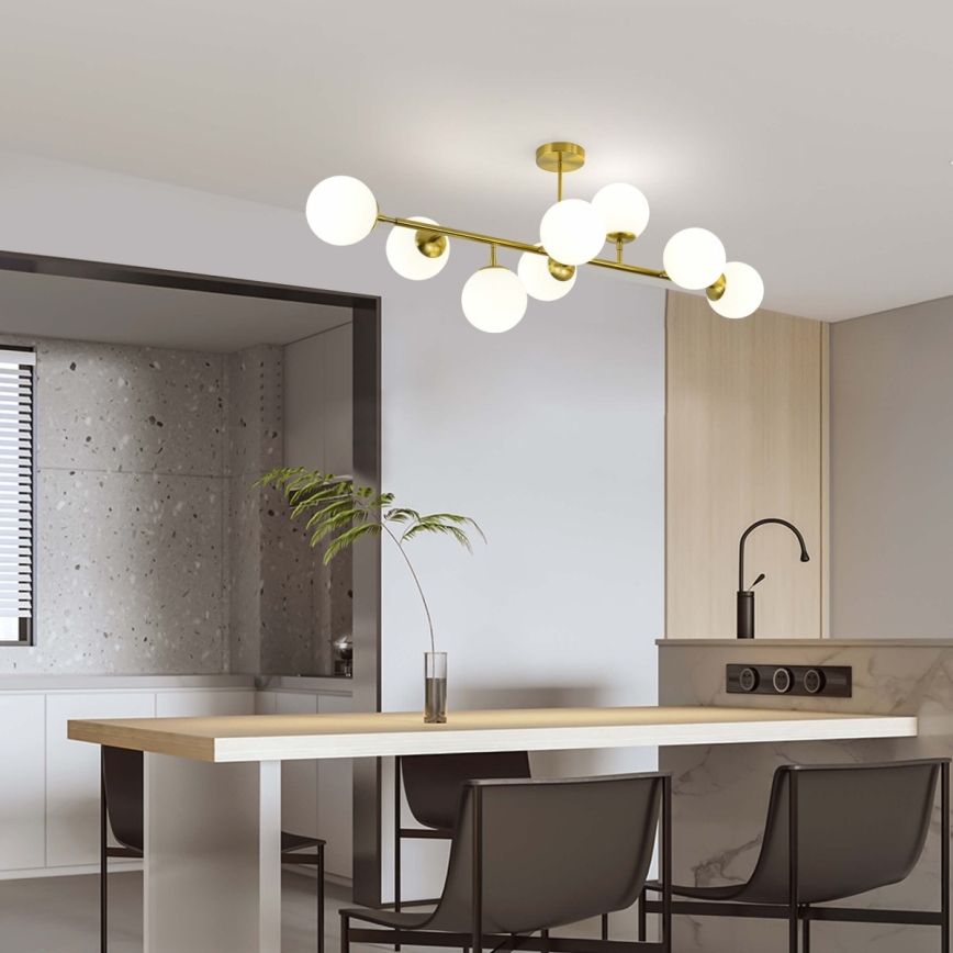 Luster na tyči DORADO 8xE14/40W/230V zlatý