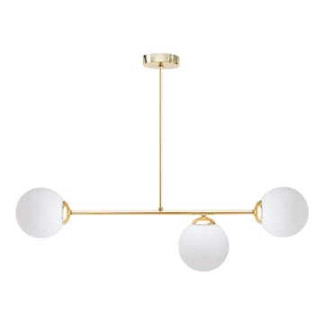 Luster na tyči FIRA 3xE27/60W/230V zlatá