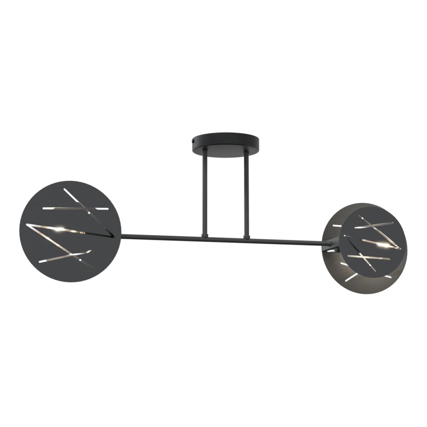 Luster na tyči FRICK 2xE27/15W/230V čierna