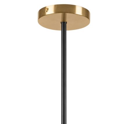 Luster na tyči GEORGIA 5xE14/5W/230V zlatá/dymová béžová