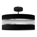 Luster na tyči HELEN 3xE27/15W/230V čierna/lesklý chróm
