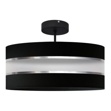 Luster na tyči HELEN 3xE27/15W/230V čierna/lesklý chróm