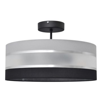 Luster na tyči HELEN 3xE27/15W/230V čierna/šedá/lesklý chróm