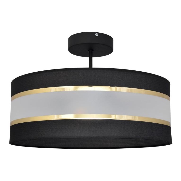 Luster na tyči HELEN 3xE27/15W/230V čierna/zlatá