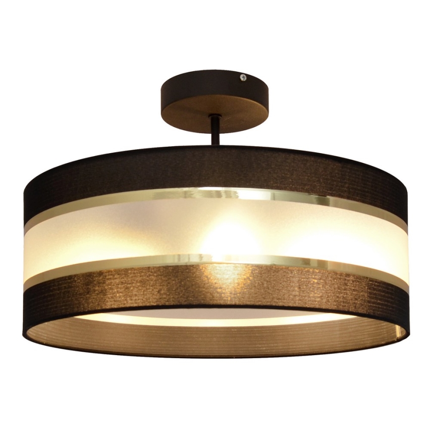 Luster na tyči HELEN 3xE27/15W/230V čierna/zlatá
