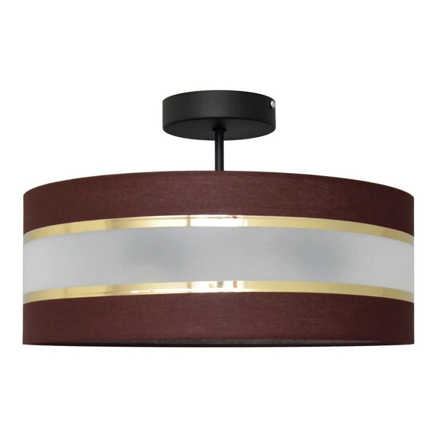 Luster na tyči HELEN 3xE27/15W/230V hnedá/čierna/zlatá