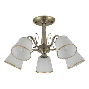 Luster na tyči LOSANNA 5xE14/40W/230V mosaz