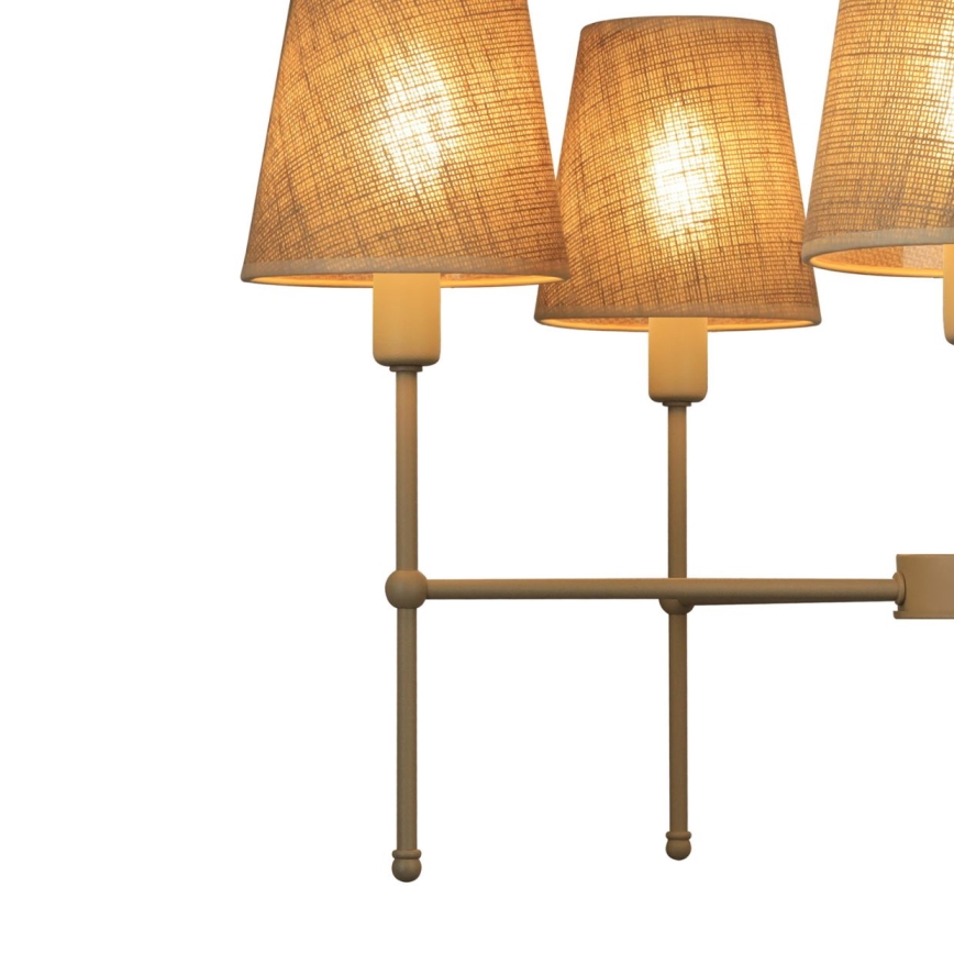Luster na tyči MADELA 5xE14/40W/230V juta/béžová