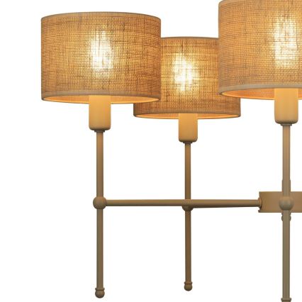 Luster na tyči MADELA 5xE14/40W/230V juta/béžová
