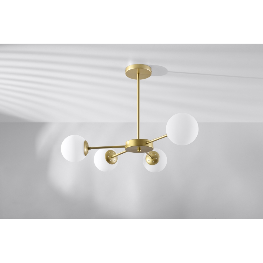 Luster na tyči MATI 4xG9/20W/230V zlatá