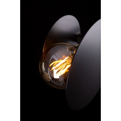 Luster na tyči MINERVA 2xE27/15W + 2xE14/10W/230V čierna