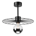 Luster na tyči MONTANA 1xE27/15W/230V pr. 30 cm čierna