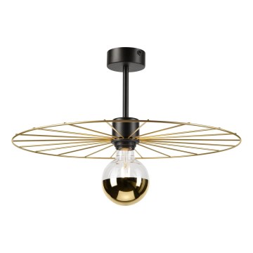 Luster na tyči MONTANA 1xE27/15W/230V pr. 45 cm zlatá/čierna