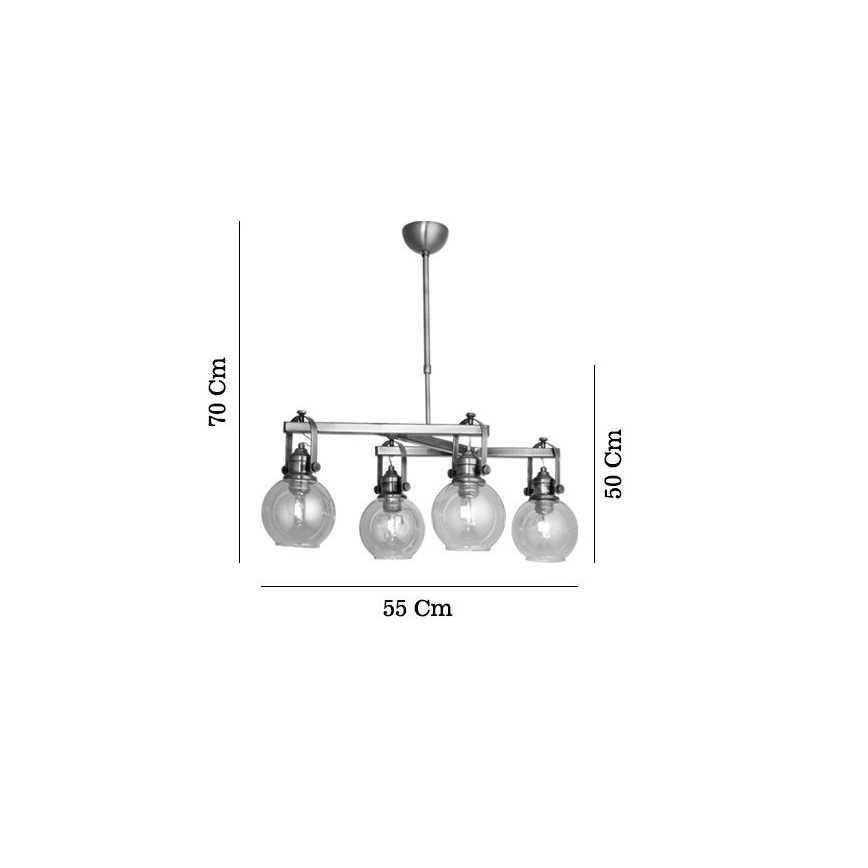 Luster na tyči POLINO 4xE27/40W/230V bronzový