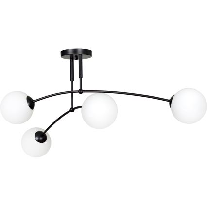 Luster na tyči PREGOS 4xE14/10W/230V čierna