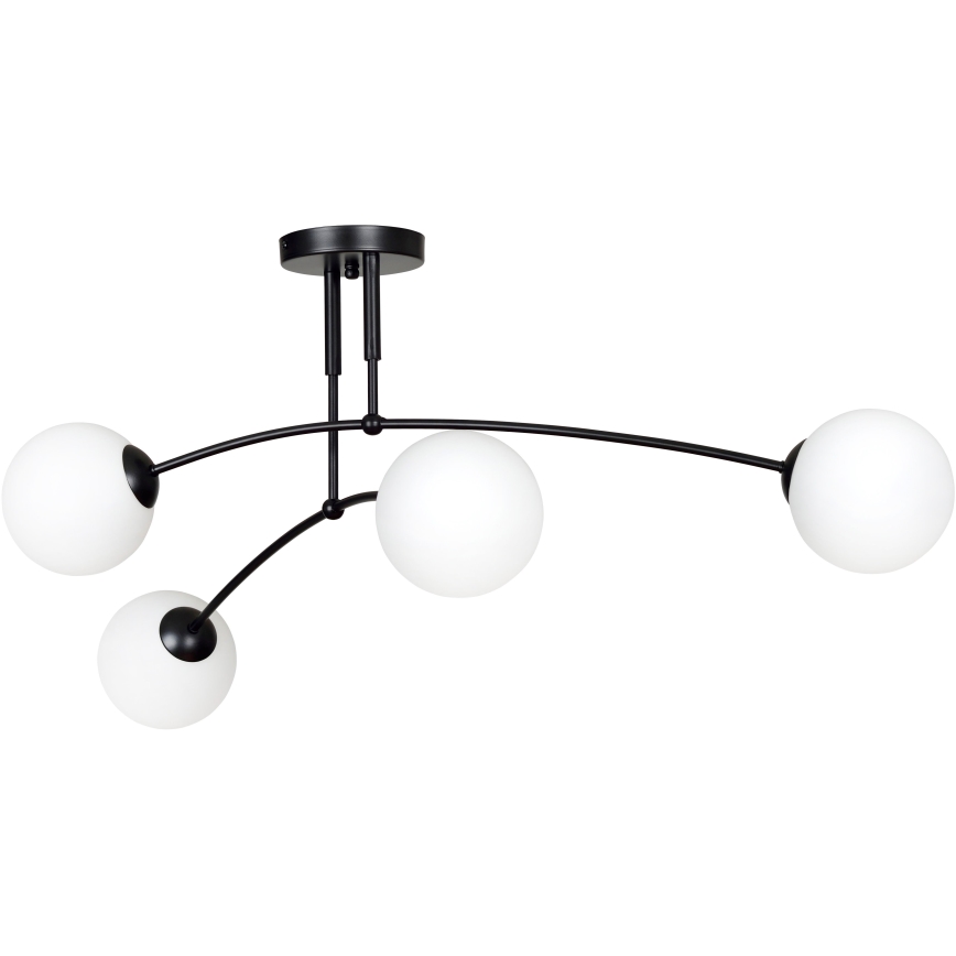 Luster na tyči PREGOS 4xE14/10W/230V čierna