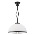 Luster na tyči RETRO 1xE27/60W/230V čierna/biela