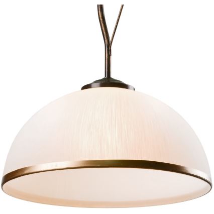Luster na tyči RETRO 1xE27/60W/230V čierna patiny