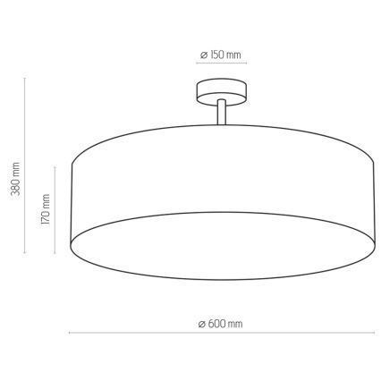 Luster na tyči RONDO 4xE27/15W/230V pr. 60 cm béžová