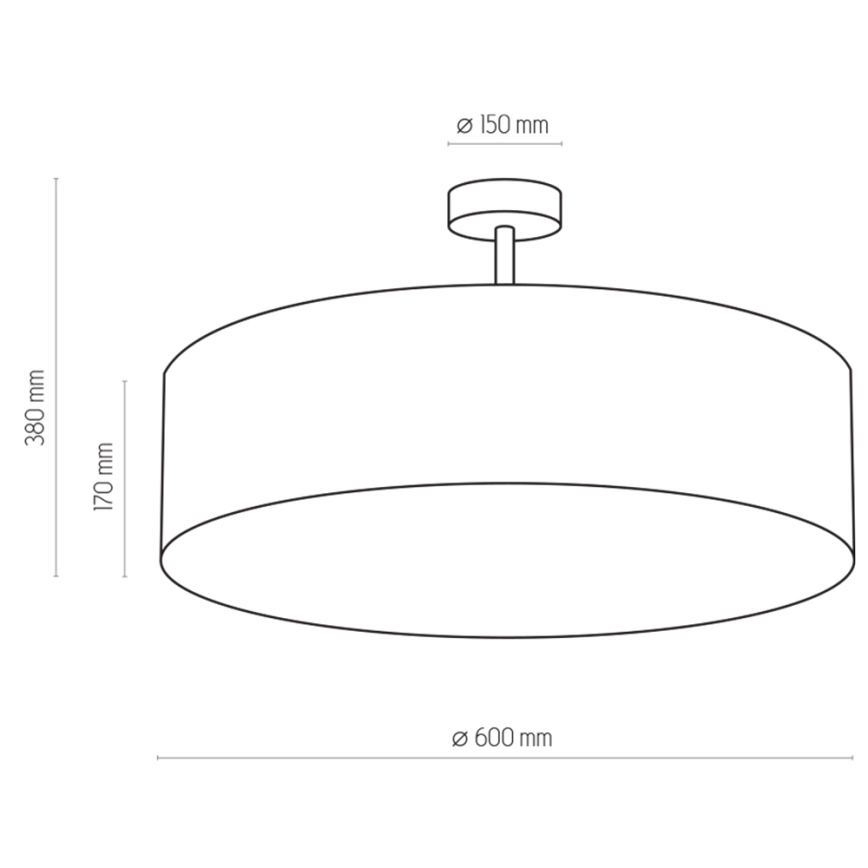 Luster na tyči RONDO 4xE27/15W/230V pr. 60 cm béžová