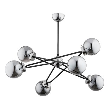 Luster na tyči SAGITO 6xE14/10W/230V lesklý chróm